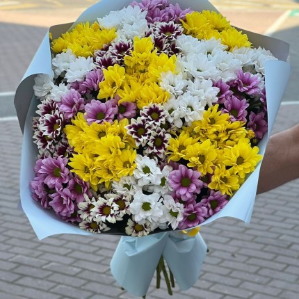 Букет из разноцветных хризантем - купить с доставкой в по Перми